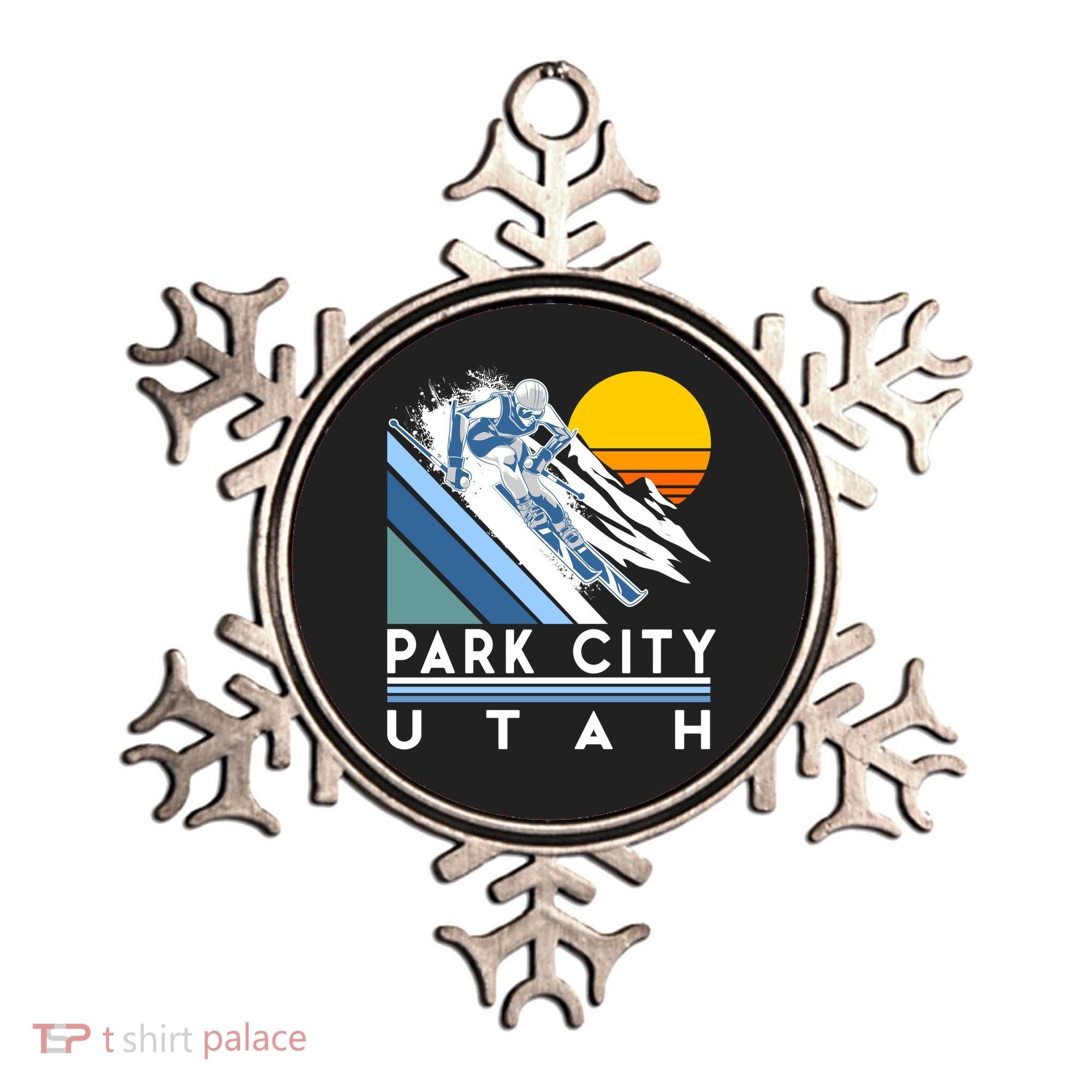 Park City Utah Retro Ski Cute Gift Ornament