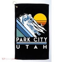 Park City Utah Retro Ski Cute Gift Golf Towel thumb 0