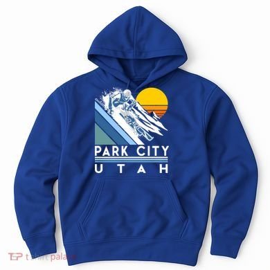Park City Utah Retro Ski Cute Gift Hoodie