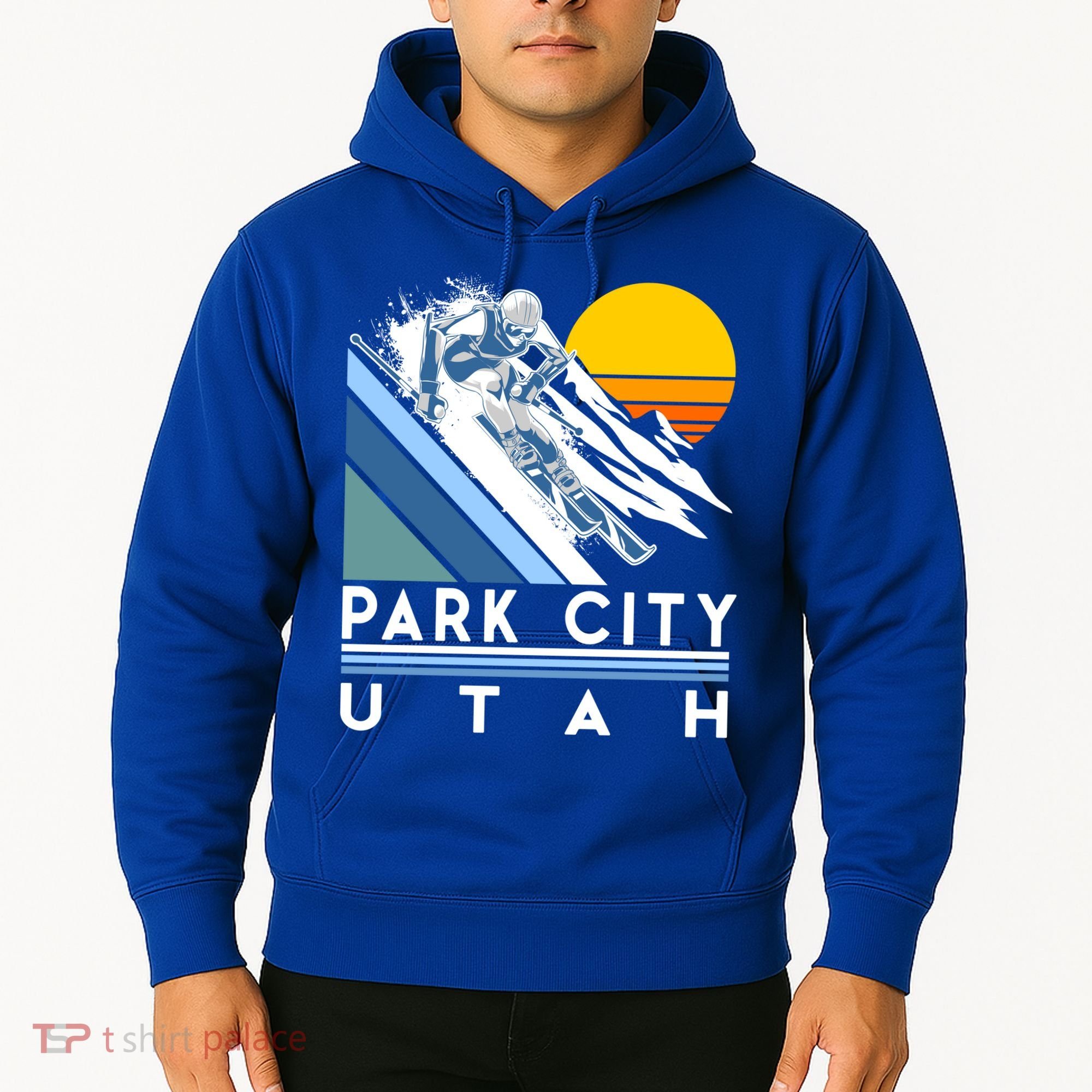 Park City Utah Retro Ski Cute Gift Hoodie