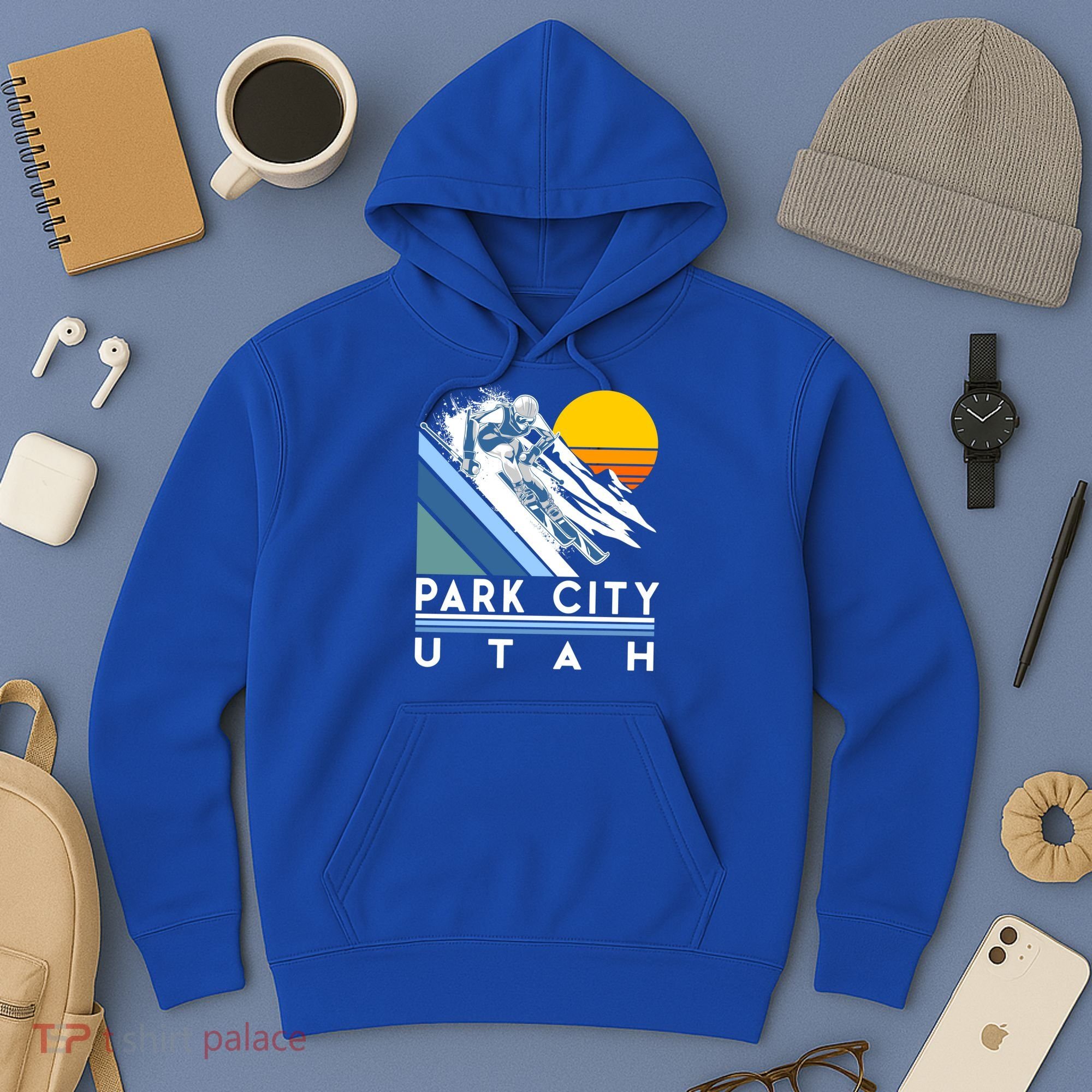 Park City Utah Retro Ski Cute Gift Hoodie