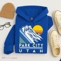 Park City Utah Retro Ski Cute Gift Hoodie thumb 4