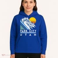Park City Utah Retro Ski Cute Gift Hoodie thumb 5