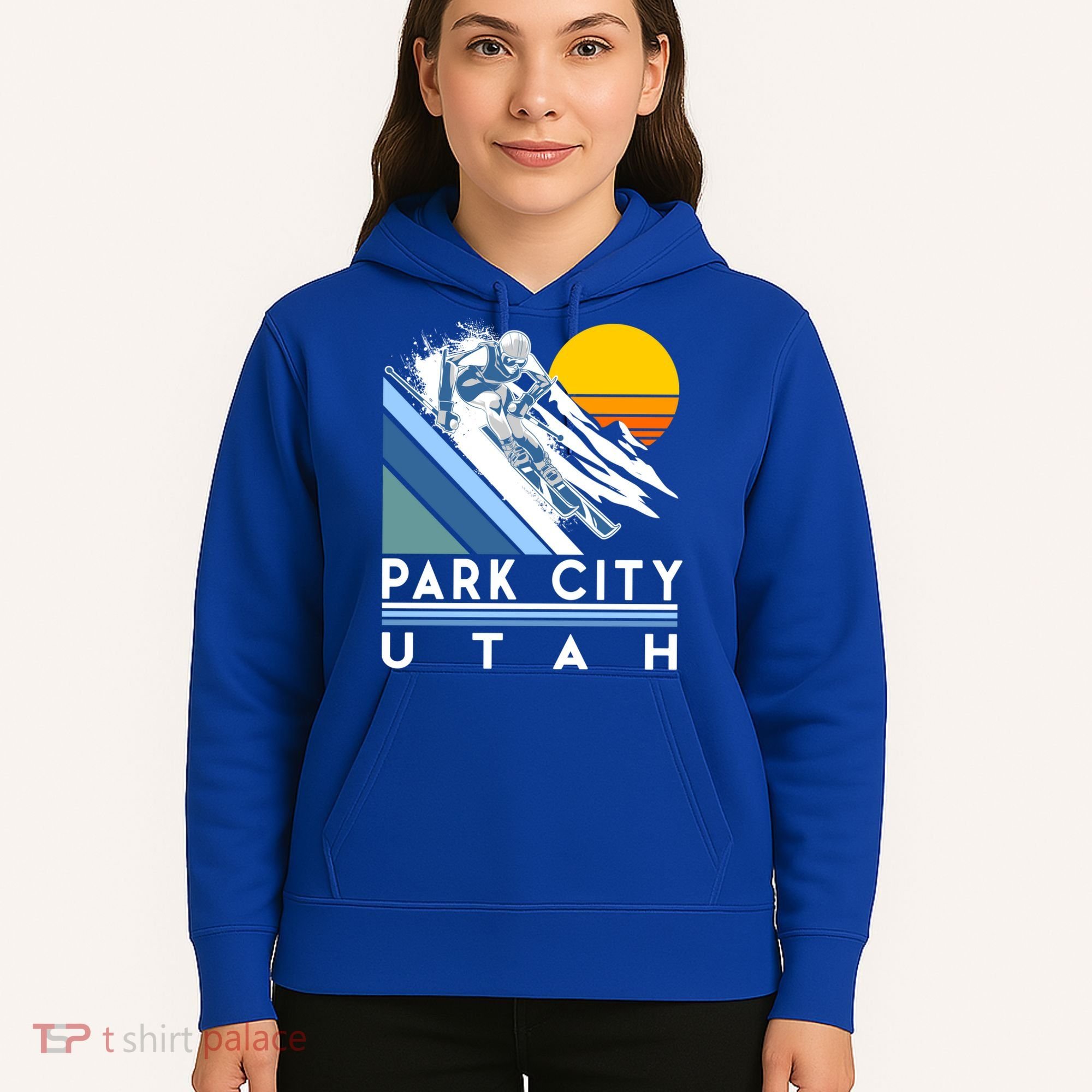 Park City Utah Retro Ski Cute Gift Hoodie