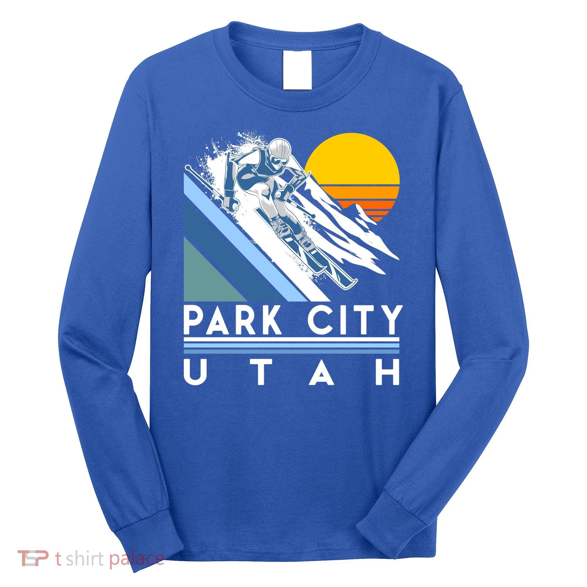 Park City Utah Retro Ski Cute Gift Long Sleeve Shirt