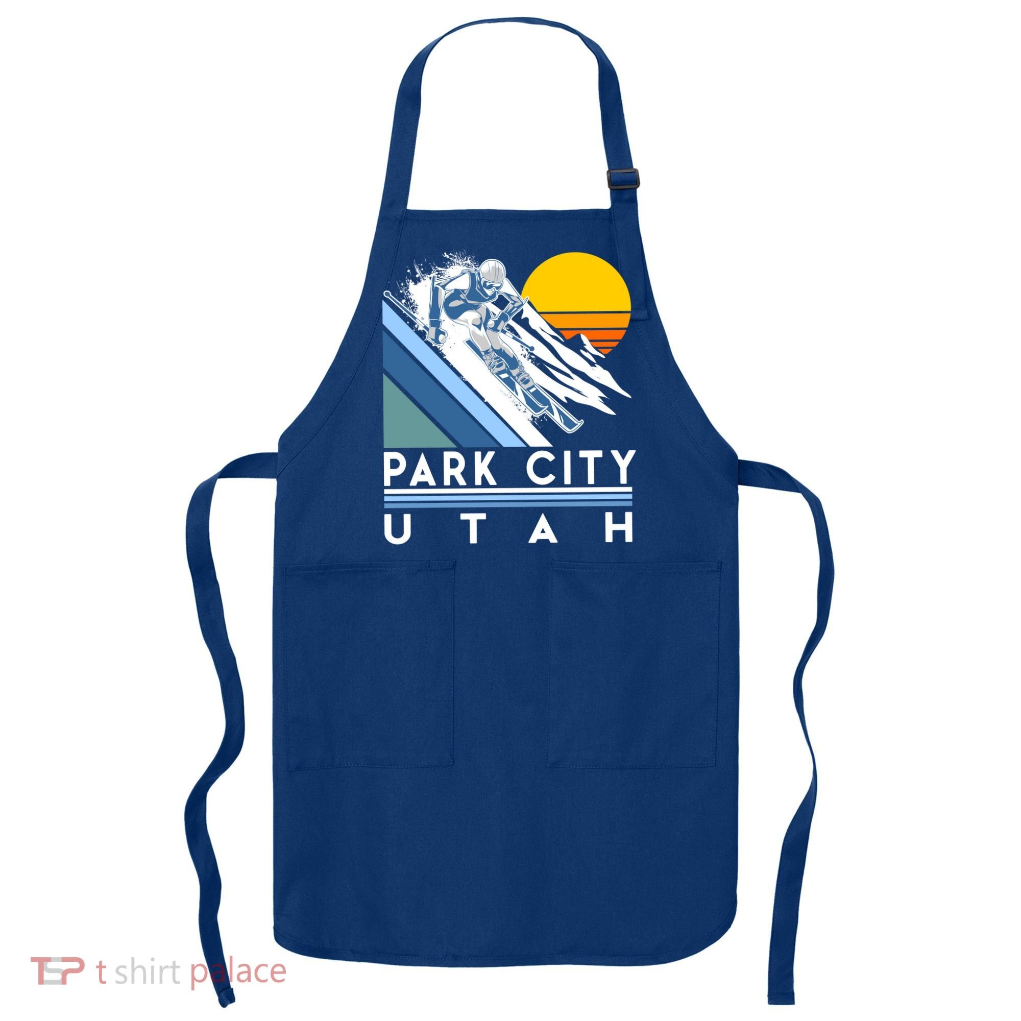 Park City Utah Retro Ski Cute Gift Apron