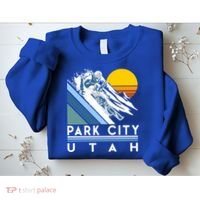 Park City Utah Retro Ski Cute Gift Sweatshirt thumb 2
