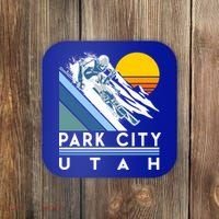 Park City Utah Retro Ski Cute Gift Coaster thumb 0