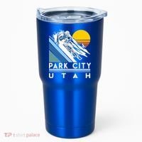 Park City Utah Retro Ski Cute Gift Tumbler thumb 0
