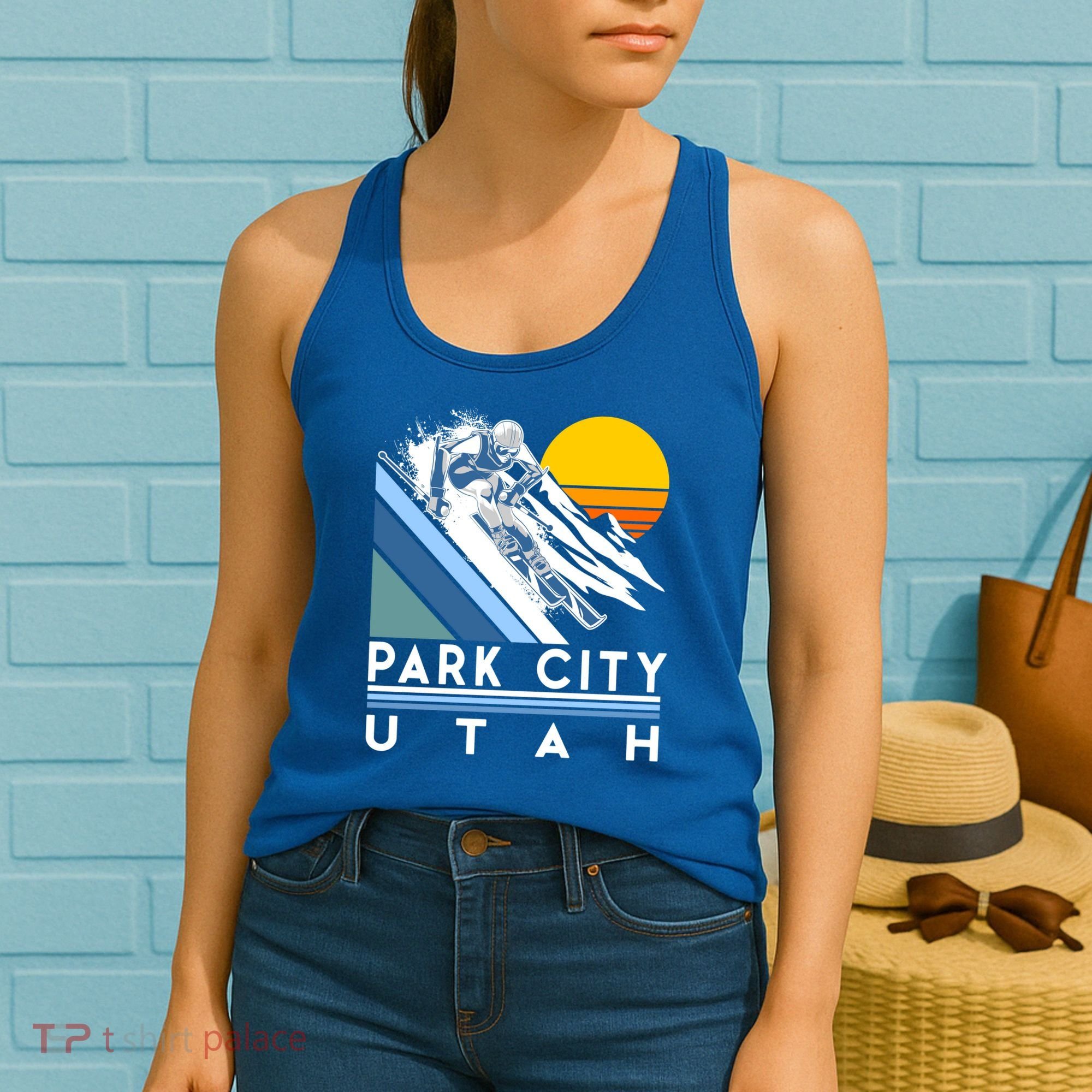 Park City Utah Retro Ski Cute Gift Women's Tank Top