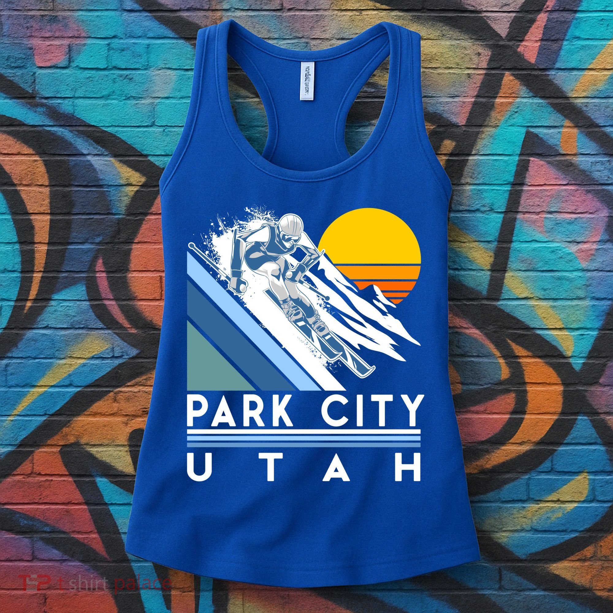 Park City Utah Retro Ski Cute Gift Women's Tank Top