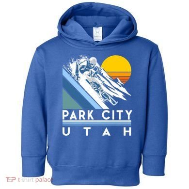 Park City Utah Retro Ski Cute Gift Toddler Hoodie