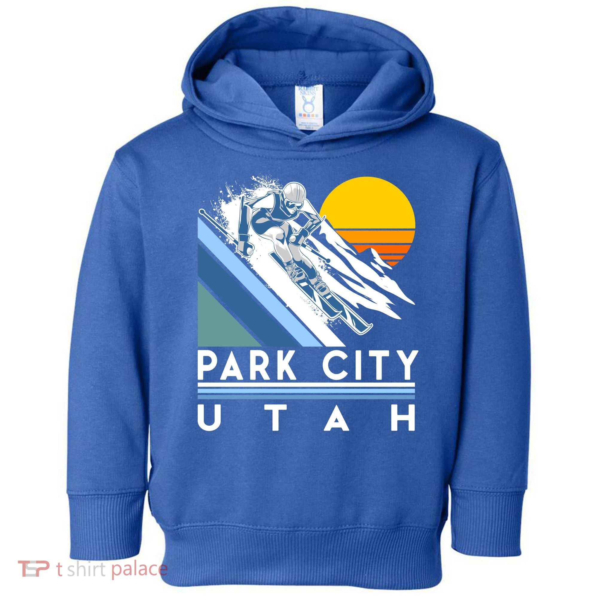 Park City Utah Retro Ski Cute Gift Toddler Hoodie