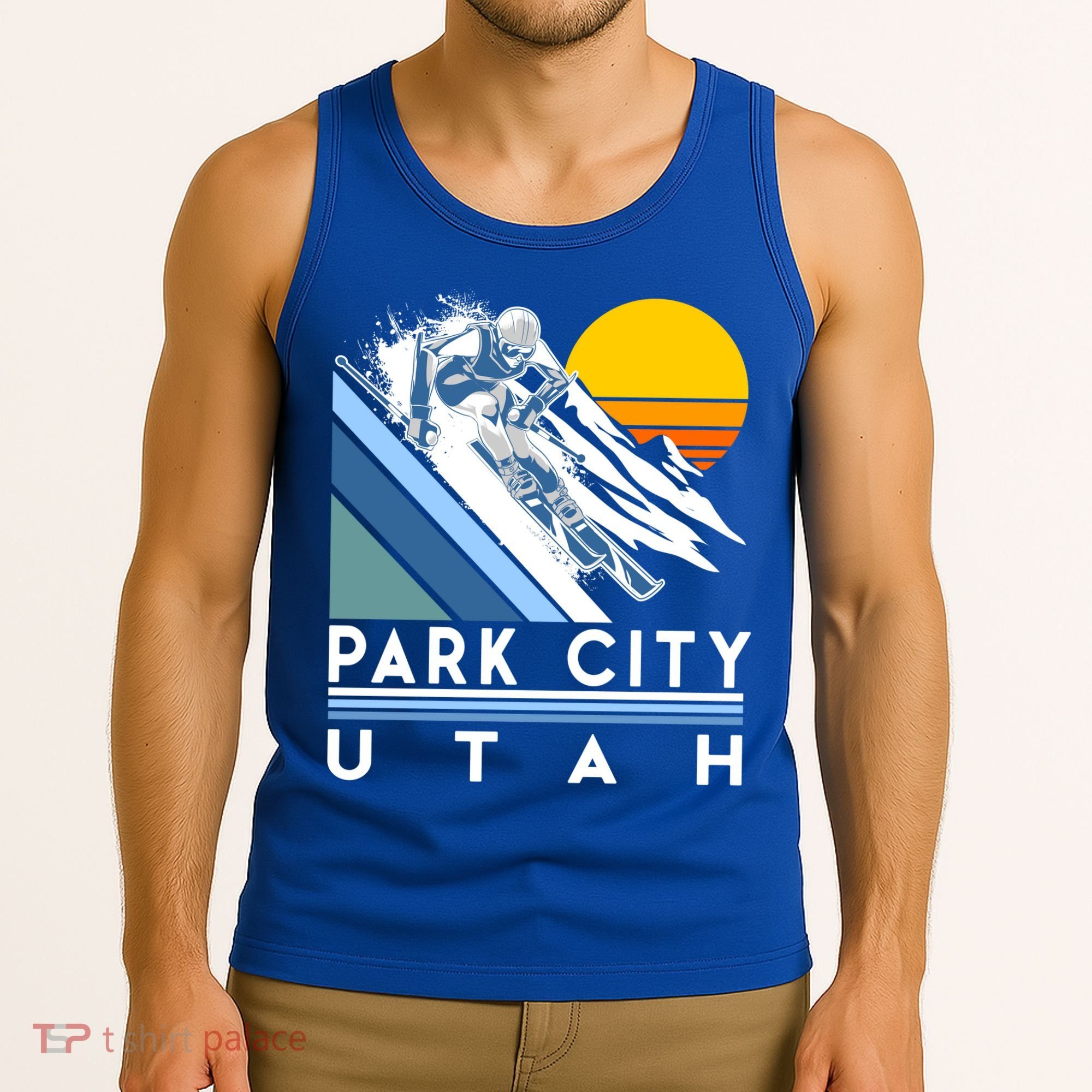 Park City Utah Retro Ski Cute Gift Tank Top