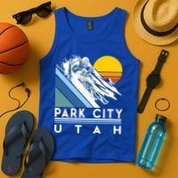 Park City Utah Retro Ski Cute Gift Tank Top thumb 4