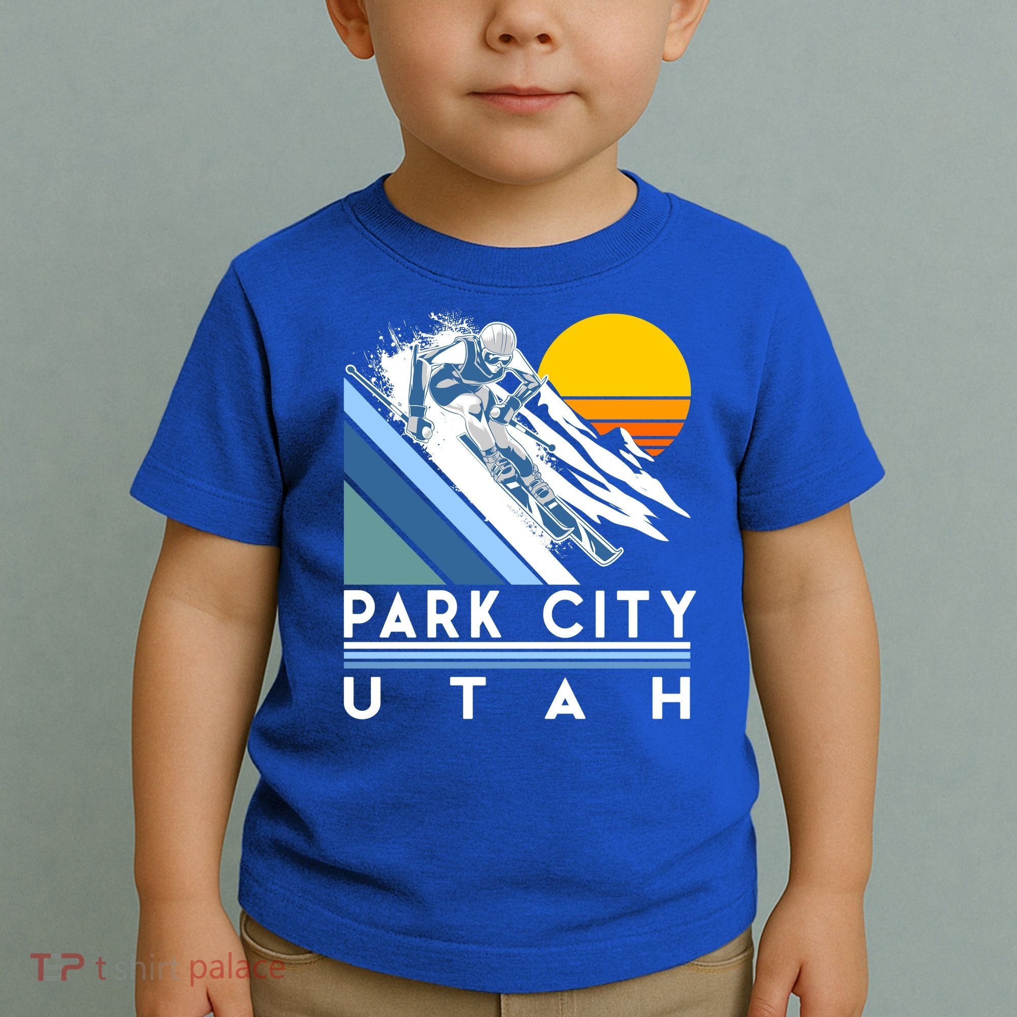 Park City Utah Retro Ski Cute Gift Toddler T-Shirt