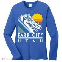 Park City Utah Retro Ski Cute Gift Women's Long Sleeve Shirt thumb 0