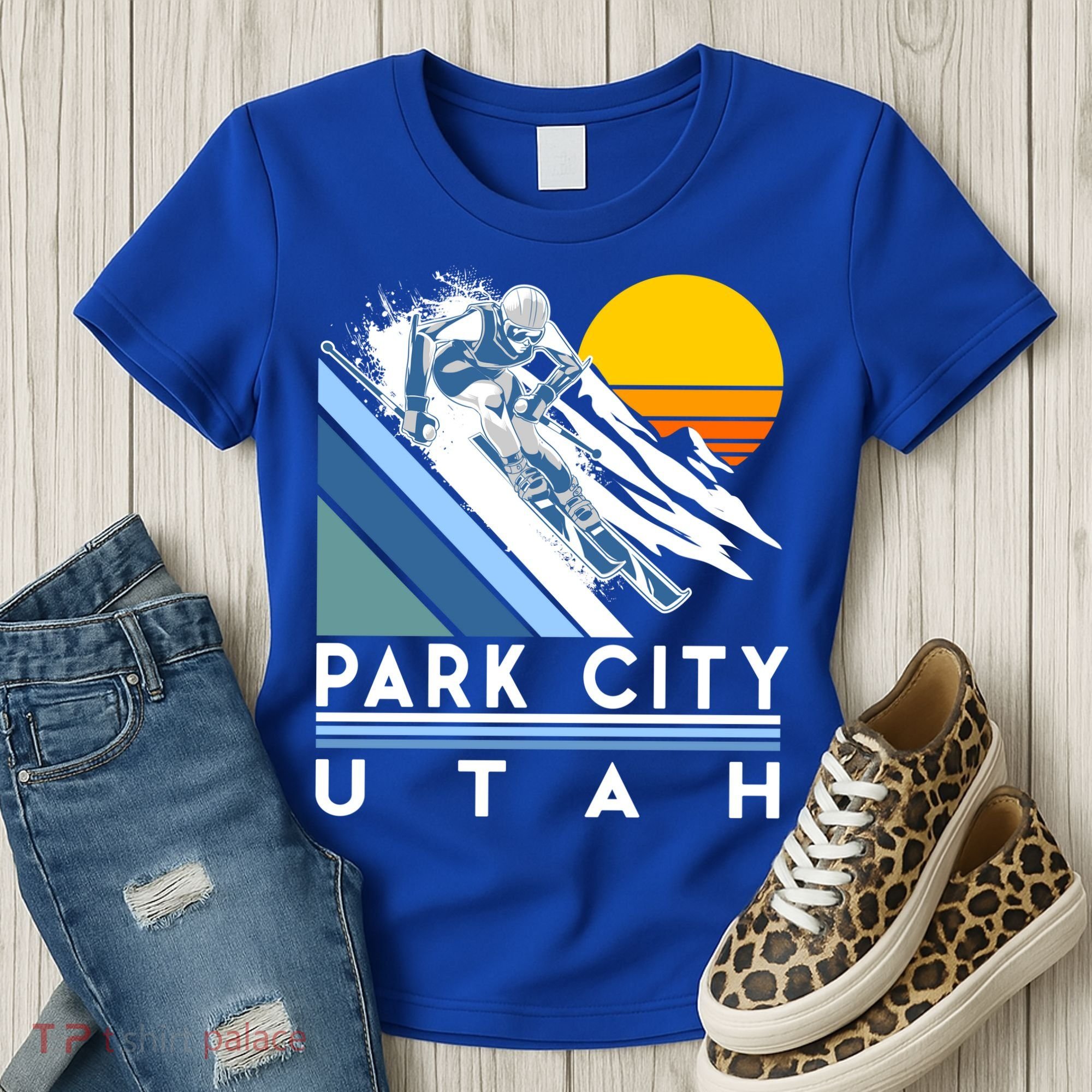 Park City Utah Retro Ski Cute Gift Women's T-Shirt