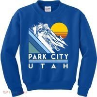 Park City Utah Retro Ski Cute Gift Kids Sweatshirt thumb 0