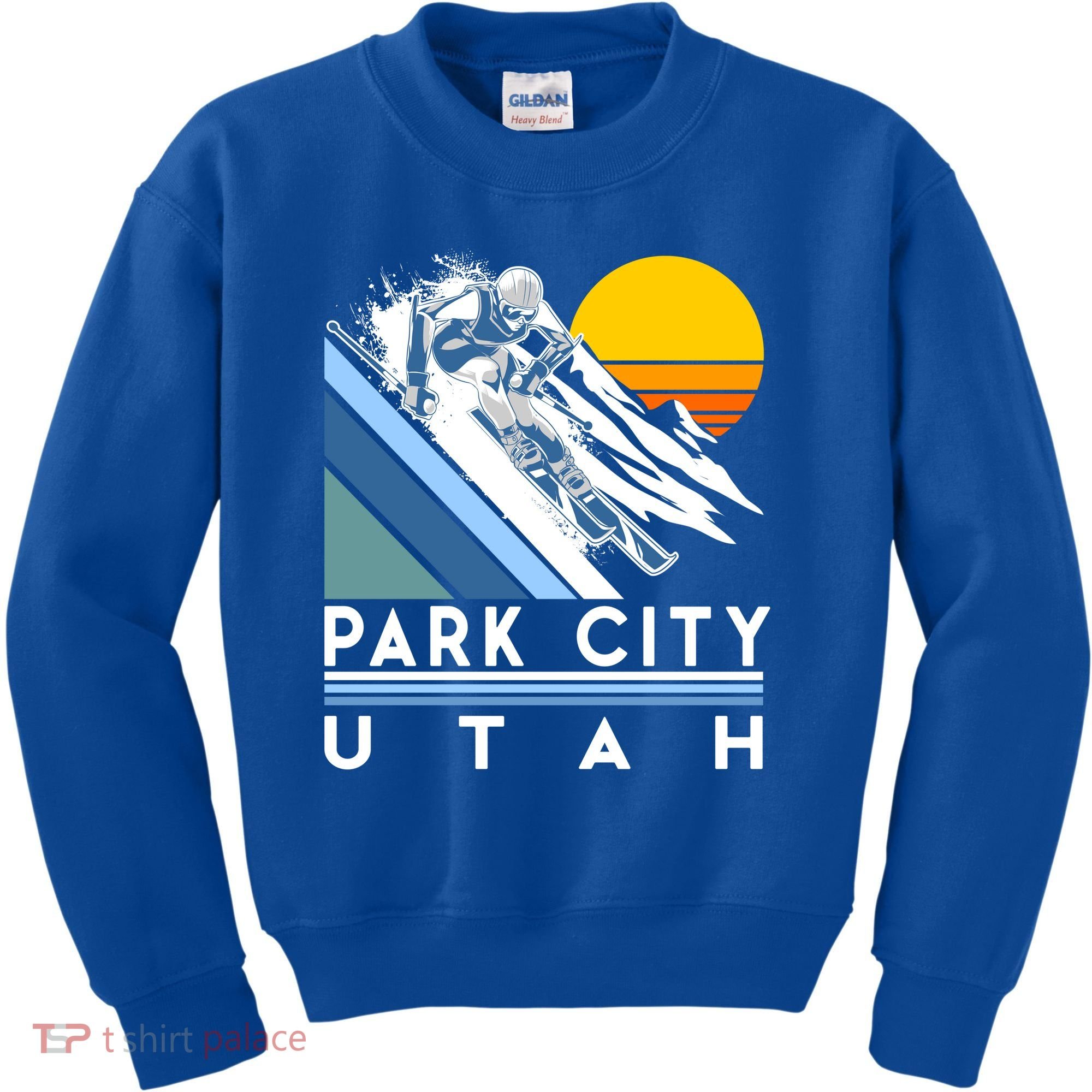 Park City Utah Retro Ski Cute Gift Kids Sweatshirt