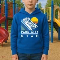 Park City Utah Retro Ski Cute Gift Kids Hoodie thumb 2