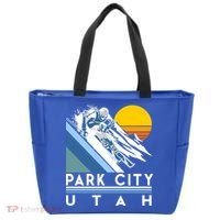 Park City Utah Retro Ski Cute Gift Tote Bag thumb 0
