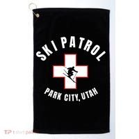 Park City Utah Ski Patrol Gift Golf Towel thumb 0