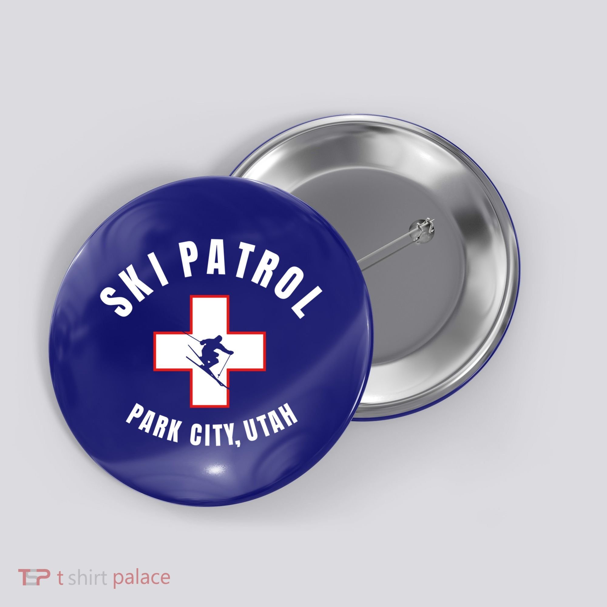 Park City Utah Ski Patrol Gift Button