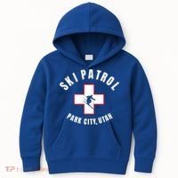 Park City Utah Ski Patrol Gift Kids Hoodie thumb 0