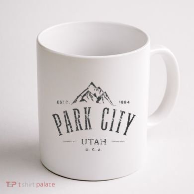 Park City Utah Awesome Mountain Design Souvenir Coffee Mug back