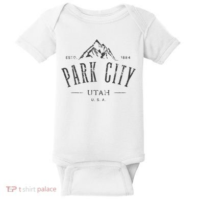 Park City Utah Awesome Mountain Design Souvenir Baby Bodysuit