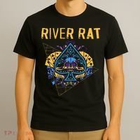 Poker Cards Vintage Spade River Rat T-Shirt thumb 3