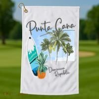 Punta Cana Vacation Punta Cana Souvenirs Dominican Republic Golf Towel thumb 1