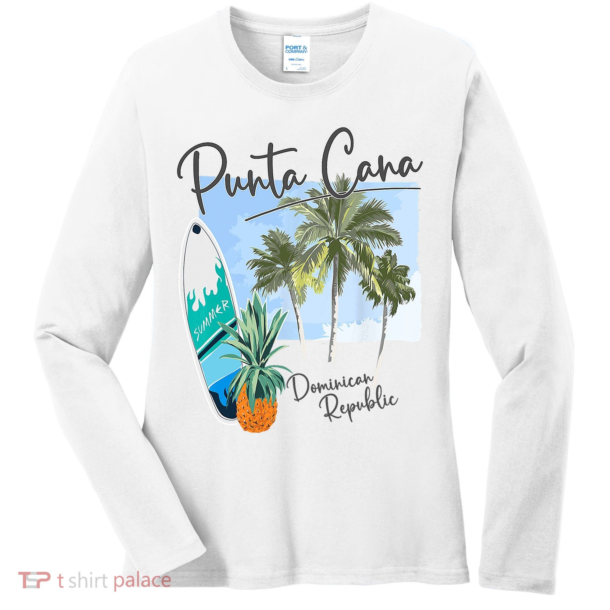 Punta Cana Vacation Punta Cana Souvenirs Dominican Republic Women's Long Sleeve Shirt