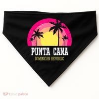 Punta Cana Vacation, Punta Cana Souvenirs Dominican Republic USA-Made Doggie Bandana thumb 0