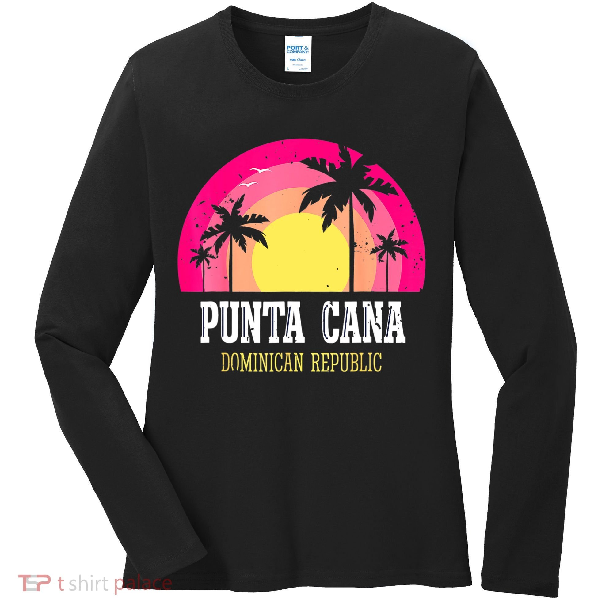 Punta Cana Vacation, Punta Cana Souvenirs Dominican Republic Women's Long Sleeve Shirt