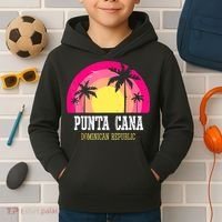 Punta Cana Vacation, Punta Cana Souvenirs Dominican Republic Kids Hoodie thumb 2