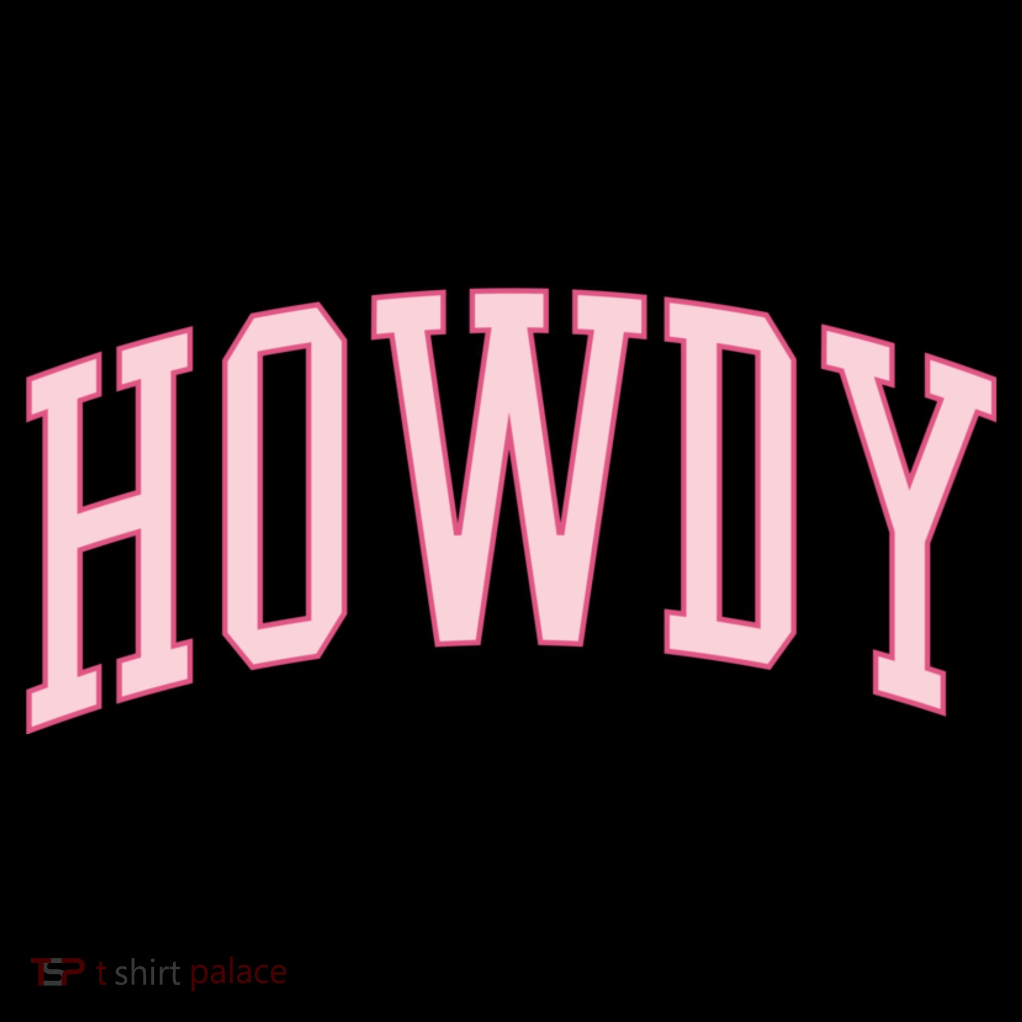 Preppy Cowgirl Varsity Pink Howdy Women's Hoodie