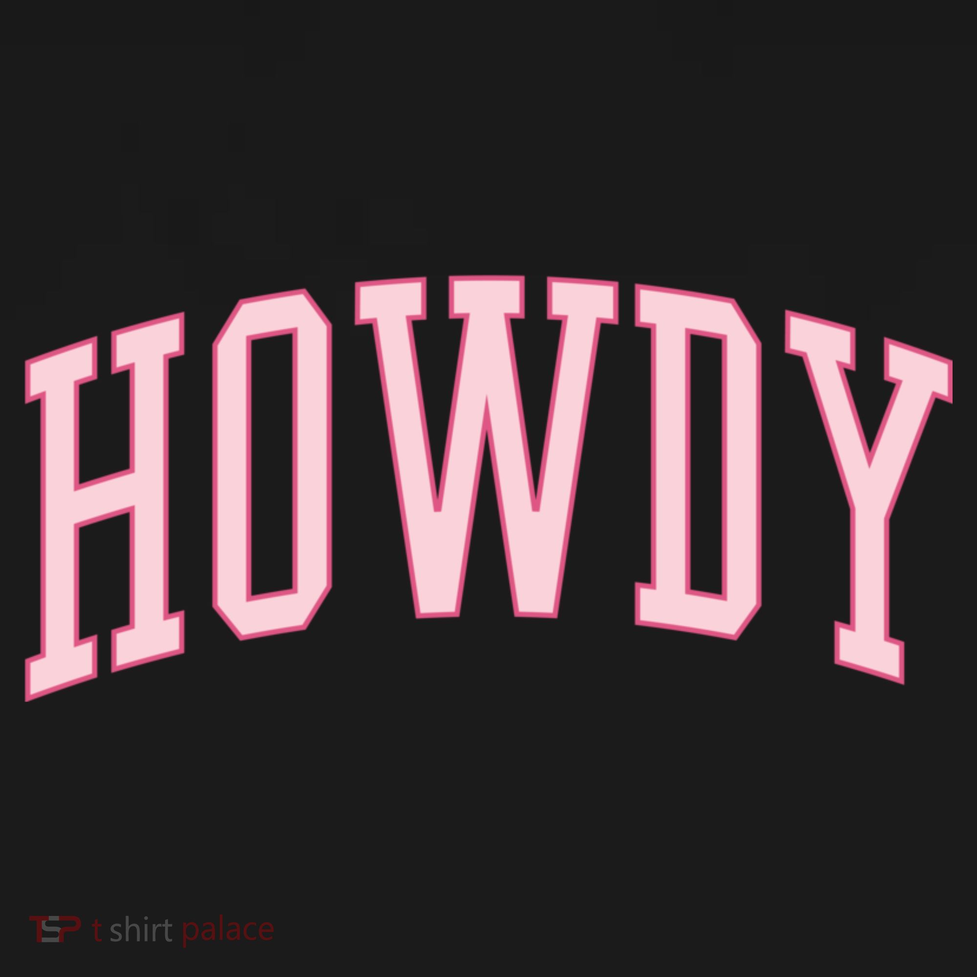 Preppy Cowgirl Varsity Pink Howdy Ornament