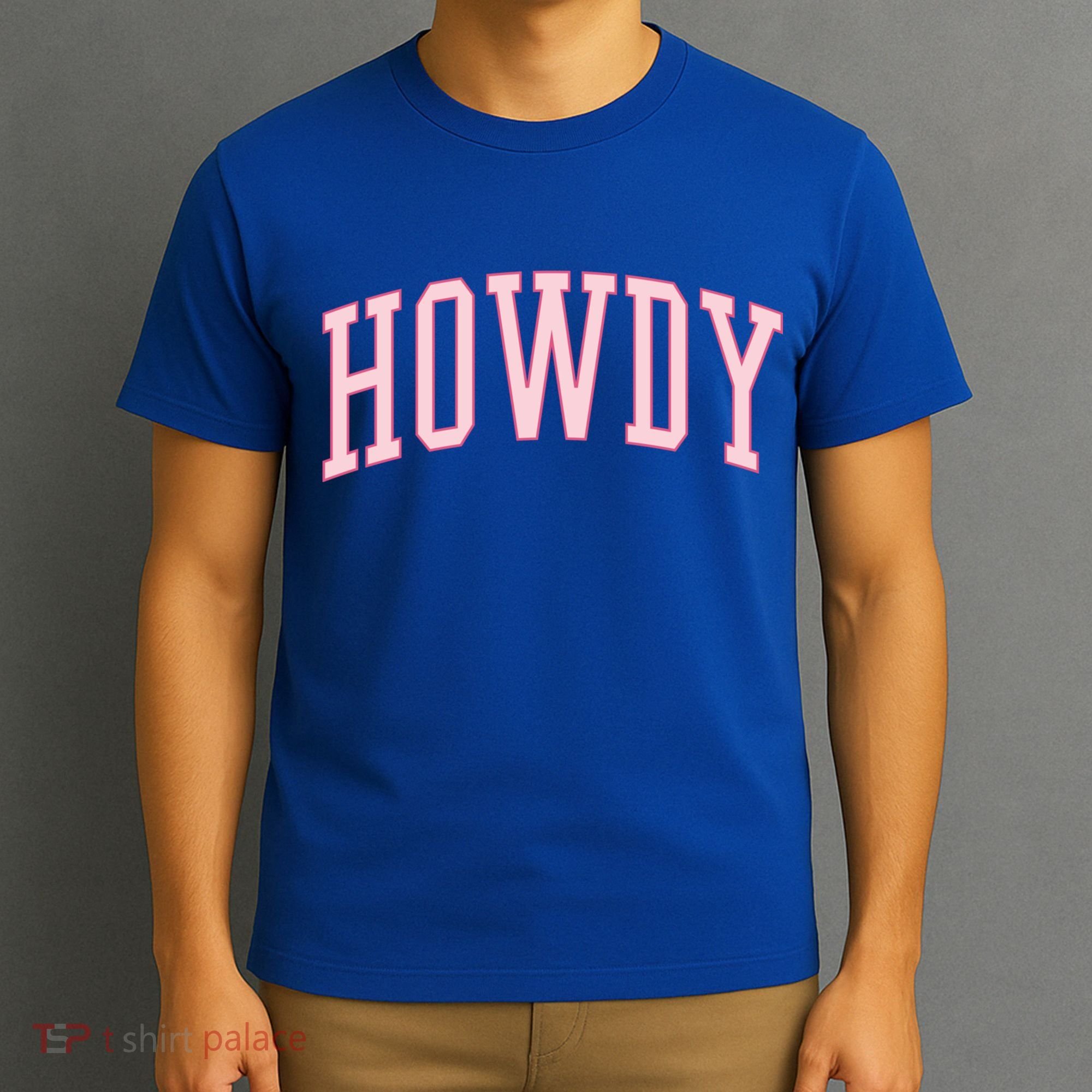 Preppy Cowgirl Varsity Pink Howdy T-Shirt