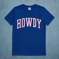 Preppy Cowgirl Varsity Pink Howdy T-Shirt thumb 5