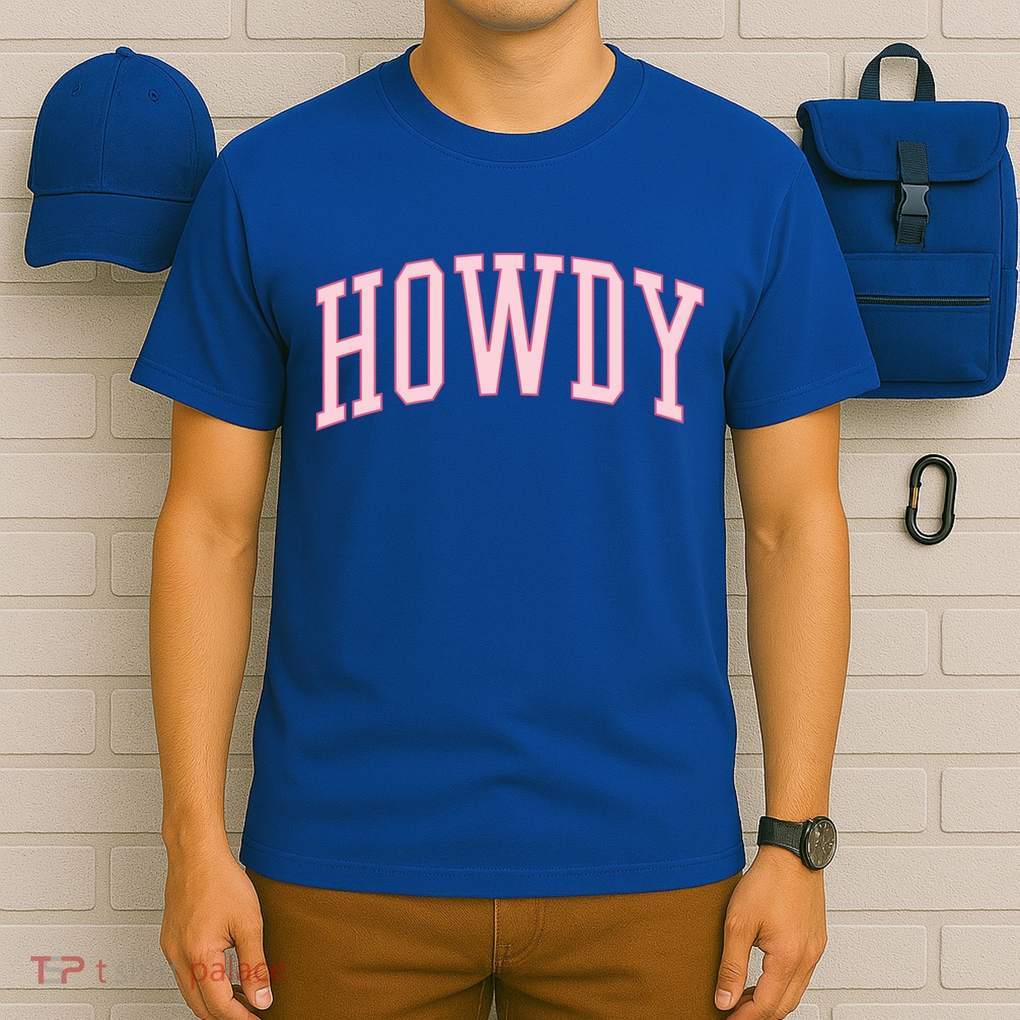 Preppy Cowgirl Varsity Pink Howdy T-Shirt