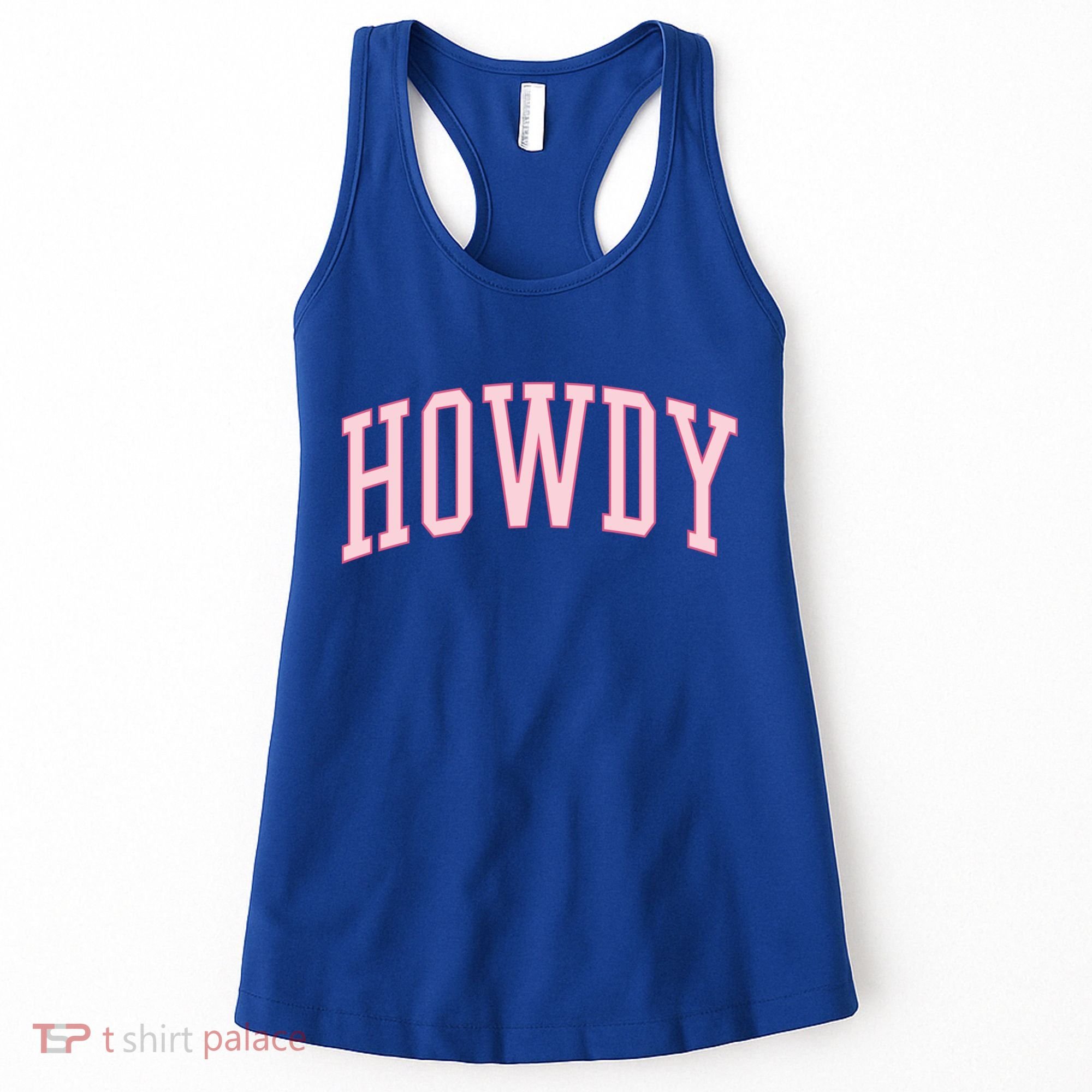 Preppy Cowgirl Varsity Pink Howdy Women's Tank Top