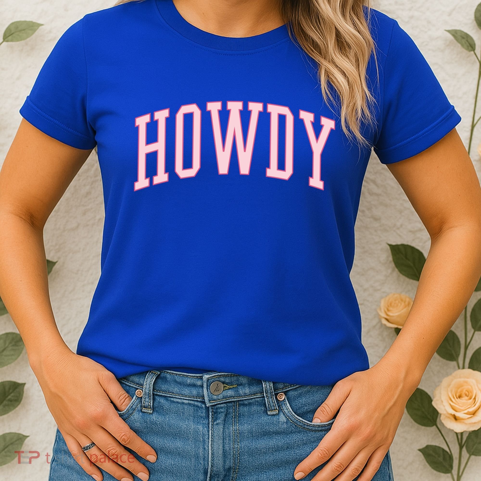 Preppy Cowgirl Varsity Pink Howdy Women's T-Shirt