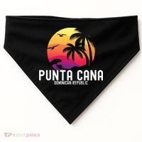 Punta Cana Vacation Punta Cana Souvenirs Dominican Republic USA-Made Doggie Bandana thumb 0