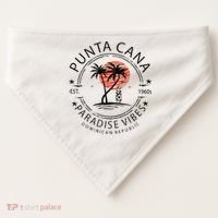 Punta Cana Vacation Dominican Republic Summer Paradise USA-Made Doggie Bandana thumb 0