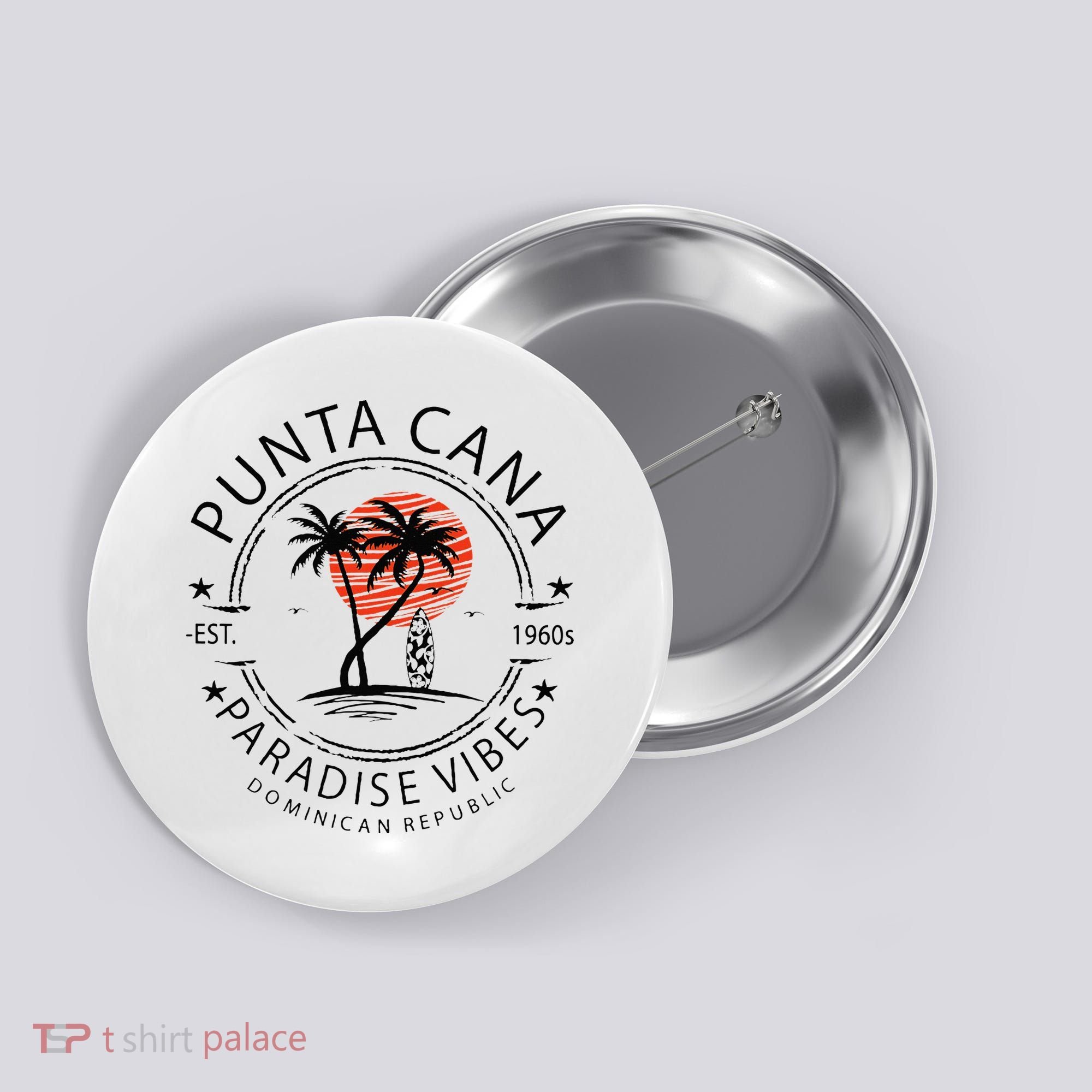 Punta Cana Vacation Dominican Republic Summer Paradise Button