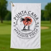 Punta Cana Vacation Dominican Republic Summer Paradise Golf Towel thumb 1