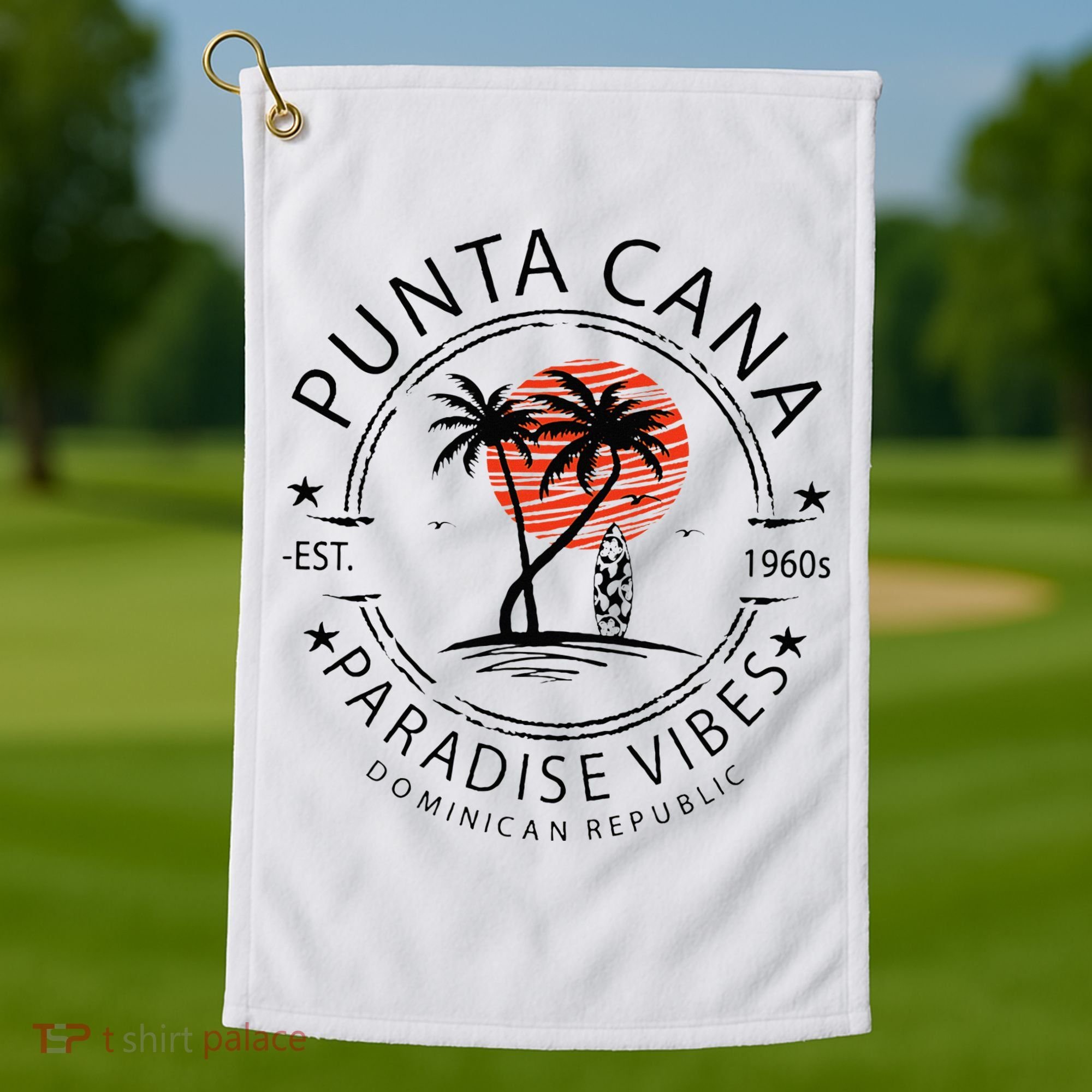Punta Cana Vacation Dominican Republic Summer Paradise Golf Towel