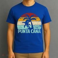 Punta Cana Vintage 70s 80s Retro Vacation Dominican Republic Funny Gift T-Shirt thumb 3